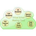 download Virtual School Cloud clipart image with 225 hue color