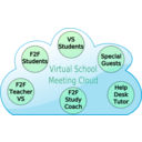 download Virtual School Cloud clipart image with 315 hue color