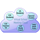 download Virtual School Cloud clipart image with 0 hue color