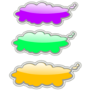 download Glossy Clouds 1 clipart image with 45 hue color