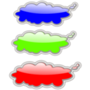 download Glossy Clouds 1 clipart image with 0 hue color