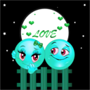 download Night Lovers Smiley Emoticon Valentine clipart image with 135 hue color
