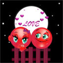 download Night Lovers Smiley Emoticon Valentine clipart image with 315 hue color