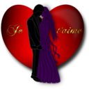 download Je Taime Valentine clipart image with 0 hue color