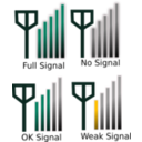 download Signal Strength Icon For Phone clipart image with 45 hue color