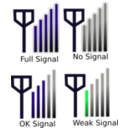 download Signal Strength Icon For Phone clipart image with 135 hue color