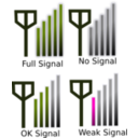 download Signal Strength Icon For Phone clipart image with 315 hue color