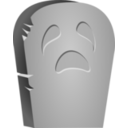 download Halloween Tombstone Face clipart image with 0 hue color