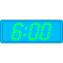 download Digital Clock clipart image with 135 hue color