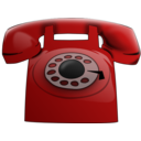 download Red Phone clipart image with 0 hue color