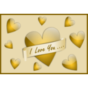 download I Love You Card clipart image with 45 hue color
