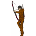 download Elven Bowman clipart image with 0 hue color
