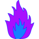 download Fire clipart image with 225 hue color