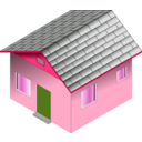 download Small Blue House clipart image with 135 hue color