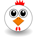 download Funny Chicken Face Cartoon clipart image with 0 hue color