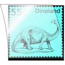 download Dino Stamp In Stamp Mount clipart image with 45 hue color