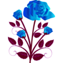 download Rose clipart image with 225 hue color