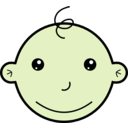 download Smiling Baby clipart image with 45 hue color