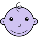 download Smiling Baby clipart image with 225 hue color