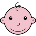 download Smiling Baby clipart image with 315 hue color
