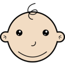 download Smiling Baby clipart image with 0 hue color