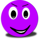 download Evil Smiley Pink Emoticon clipart image with 315 hue color