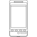 download Android Phone Line Art clipart image with 135 hue color