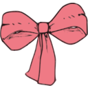 download Pink Bow clipart image with 0 hue color