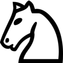 download Chess Horse clipart image with 0 hue color