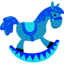 download Toy Horse clipart image with 180 hue color