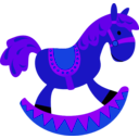 download Toy Horse clipart image with 225 hue color
