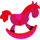 download Toy Horse clipart image with 315 hue color