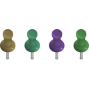 download Pushpins clipart image with 45 hue color