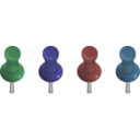 download Pushpins clipart image with 135 hue color
