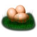 download Egg In Grass clipart image with 0 hue color