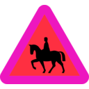 download Horserider Roadsign clipart image with 315 hue color