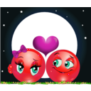 download Moon Lovers Smiley Emoticon clipart image with 315 hue color