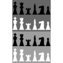 download 2d Chess Set Pieces clipart image with 225 hue color