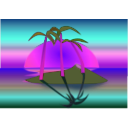 download Tree Palms At Sunset clipart image with 315 hue color