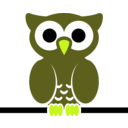 download Owl On Wire clipart image with 45 hue color