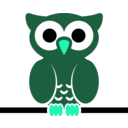 download Owl On Wire clipart image with 135 hue color