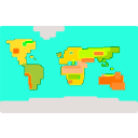 download Earths Map clipart image with 315 hue color