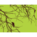 download Bird Branches clipart image with 0 hue color