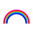 download Simple Rainbow With Blur clipart image with 315 hue color