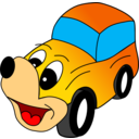 download Comic Yellow Car clipart image with 0 hue color