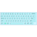 download Qwerty Keyboard Path clipart image with 135 hue color