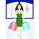 download Woman Shopping clipart image with 0 hue color
