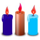 download Candles clipart image with 315 hue color