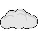 download Simple Cloud clipart image with 0 hue color