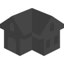 download Placeholder Isometric Building Icon Dark Alternative clipart image with 0 hue color